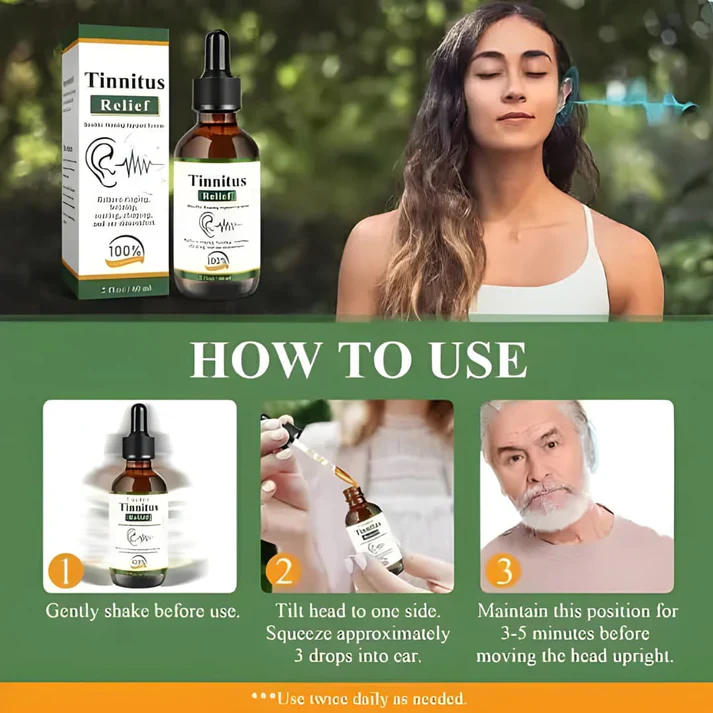 Tinnitus Relief Drops – Fast Relief for Ear Noise, Ringing & Buzzing